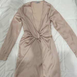 Fashion Nova Pink Satin Dress